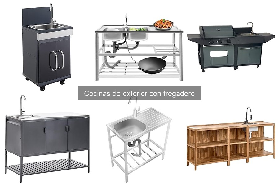 Accesorios indispensables para cocinas de exterior con fregadero
