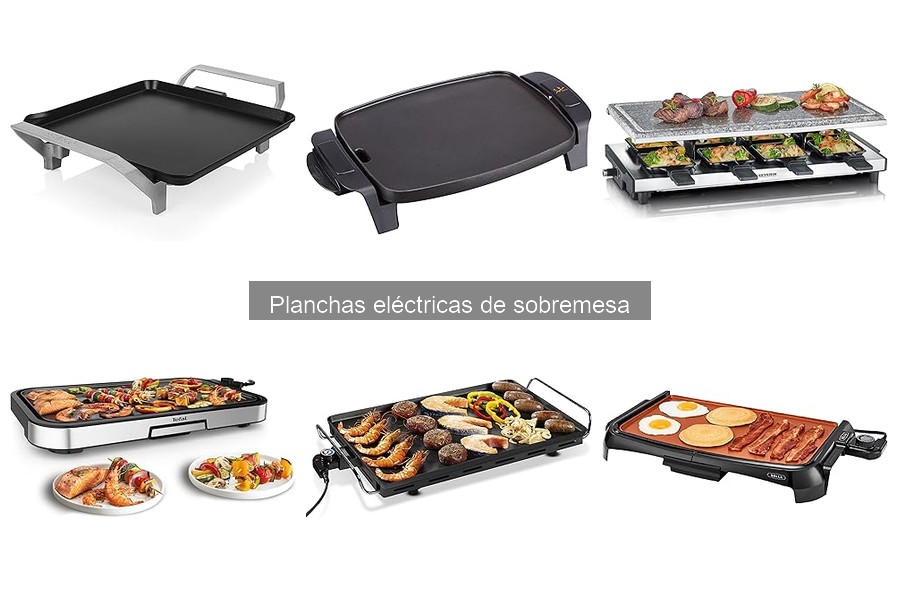 Alimentos para cocinar en plancha eléctrica de sobremesa
