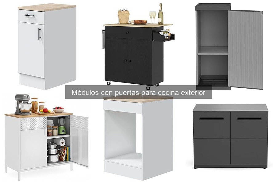 Alternativas a módulos con puertas para cocina exterior
