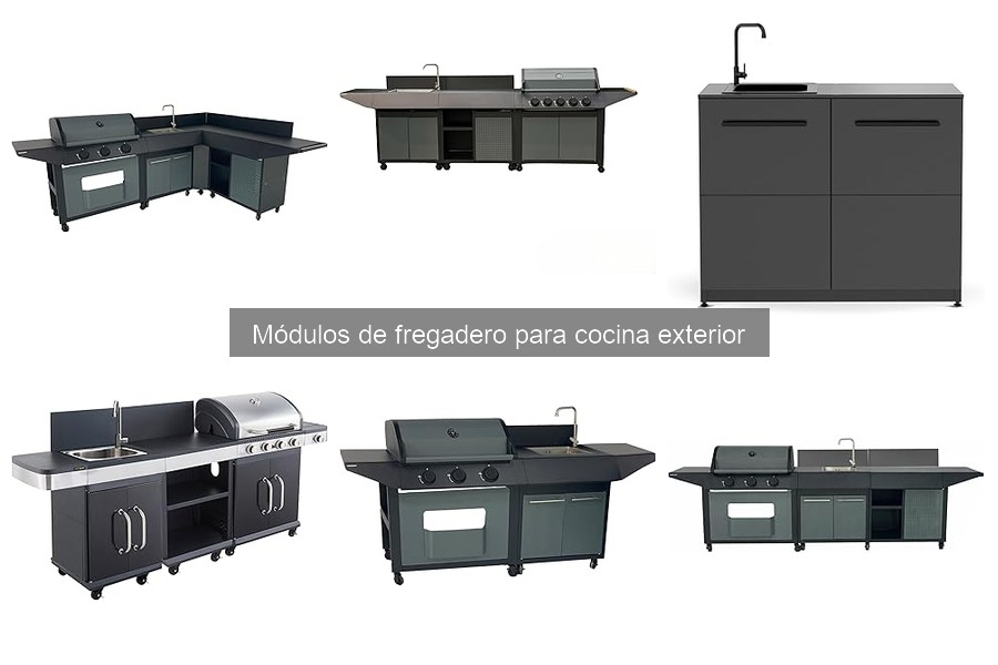 Alternativas a módulos de fregadero para cocina exterior