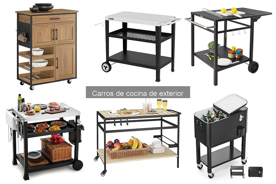 Carros de cocina de exterior ideales para espacios pequeños