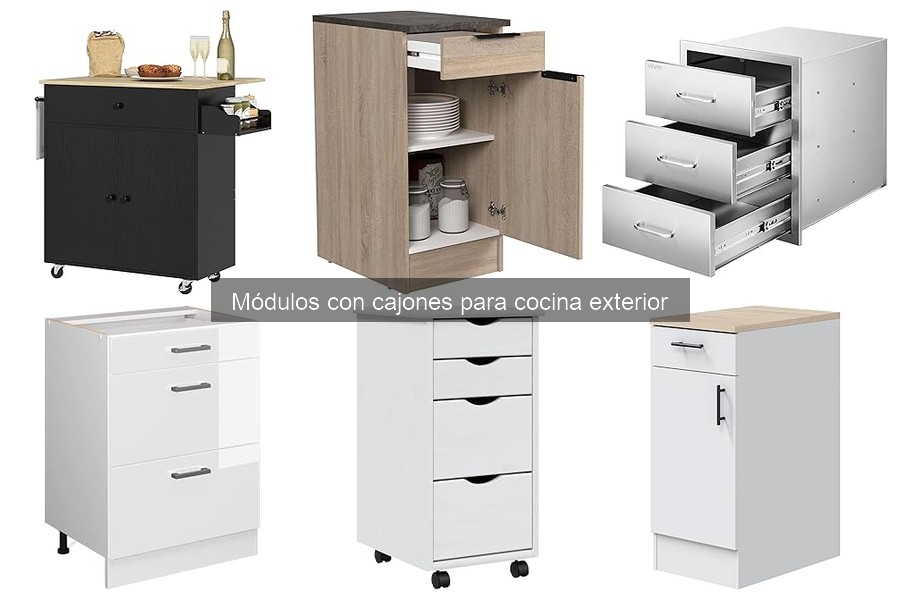 Comparativa de Materiales en Módulos con Cajones de Cocina Exterior