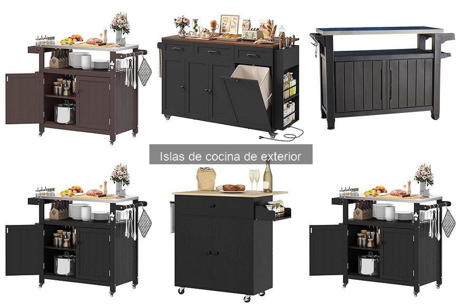 Comparativa de materiales para islas de cocina de exterior