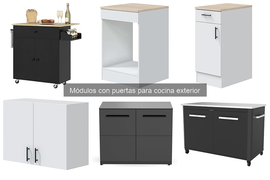 Comparativa de Módulos con Puertas vs Sin Puertas para Cocina Exterior