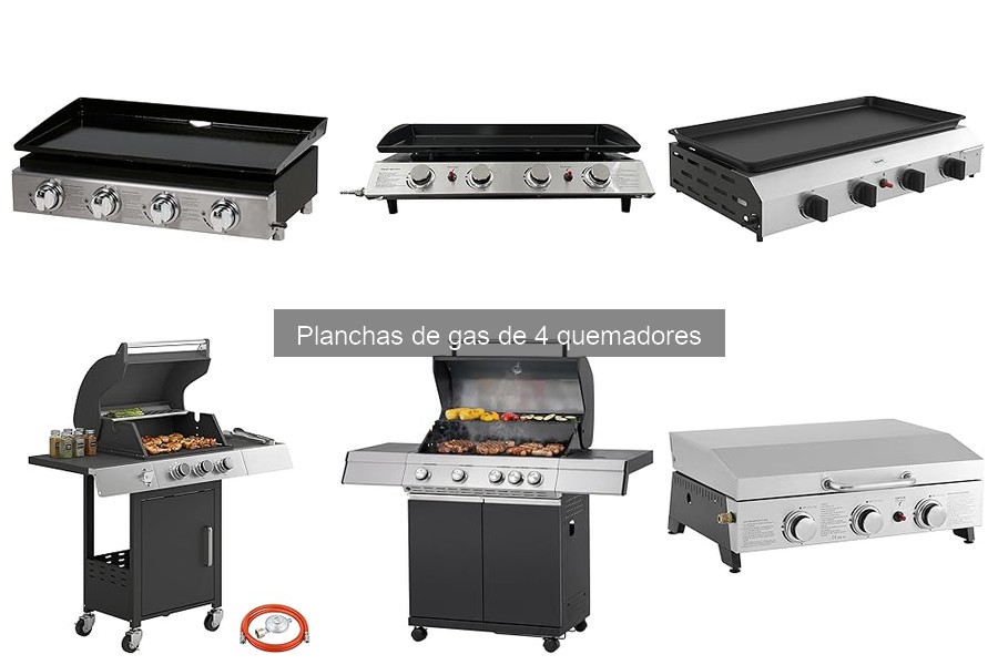 Comparativa: Mejores planchas de gas de 4 quemadores