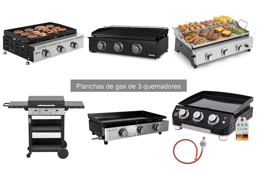 Comparativa Planchas de Gas 3 Quemadores vs Parrillas