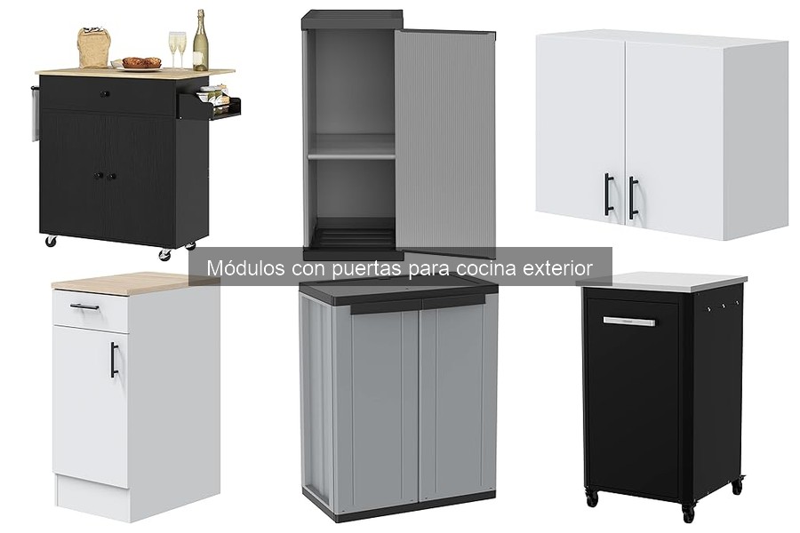 Diseño de cocina exterior: Módulos con puertas imprescindibles