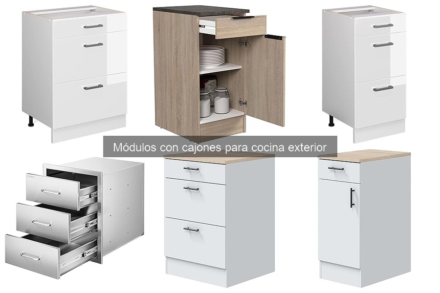 Dónde comprar módulos con cajones para cocina exterior