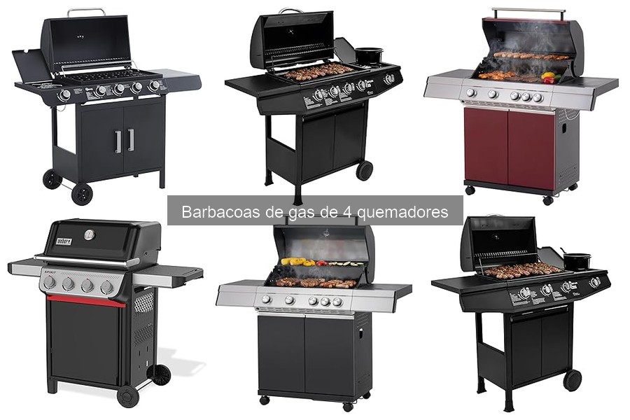 Guía de instalación para barbacoa de gas de 4 quemadores