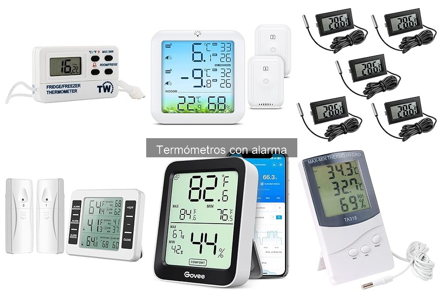 Guía de tipos de termómetros con alarma para cocina y refrigeración