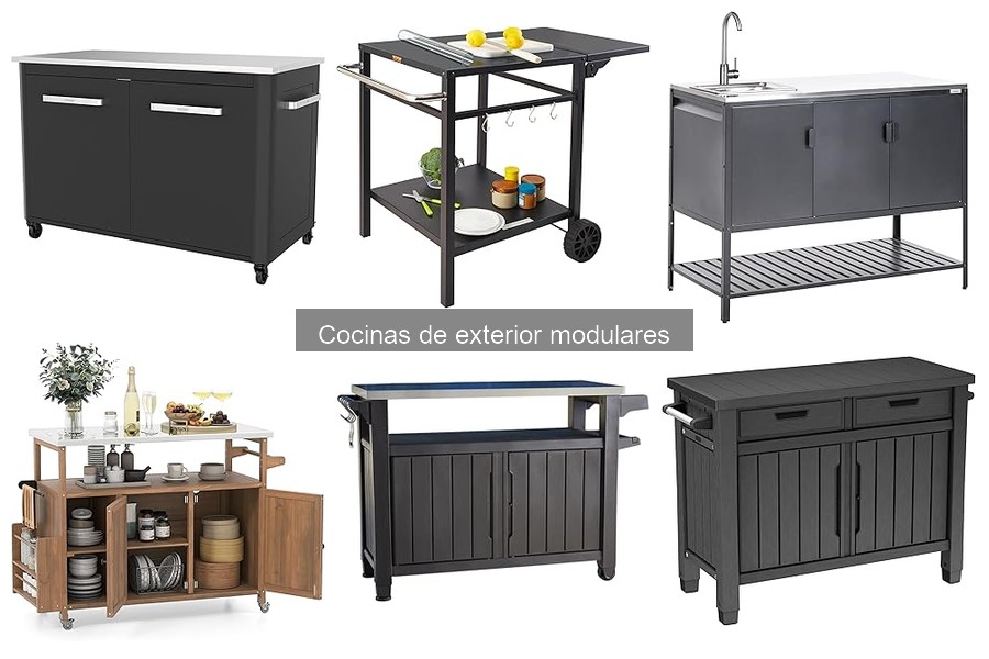 Ideas creativas para cocinas de exterior modulares