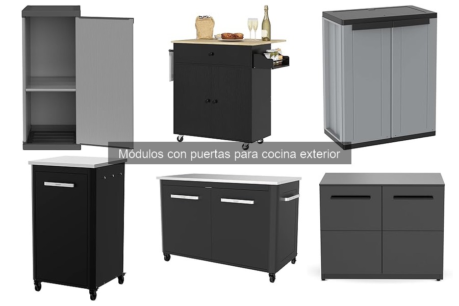 Mantenimiento de módulos con puertas para cocina exterior