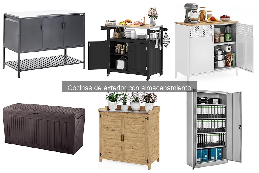 Mejores accesorios para cocinas de exterior con almacenamiento