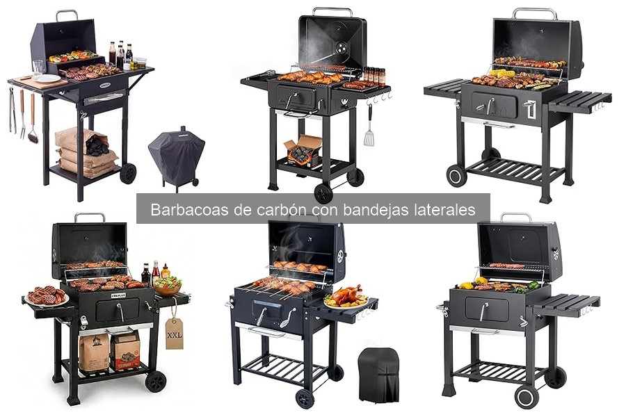 Mejores barbacoas de carbón con bandejas laterales para familias