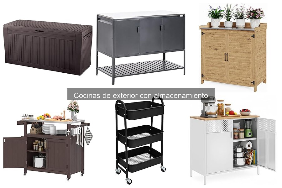 Mejores cocinas de exterior con almacenamiento para familias grandes