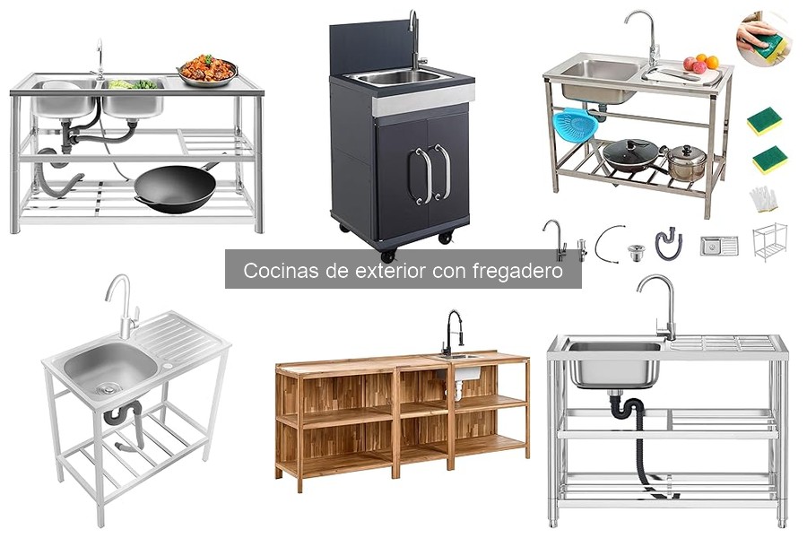 Mejores cocinas de exterior con fregadero para jardín pequeño