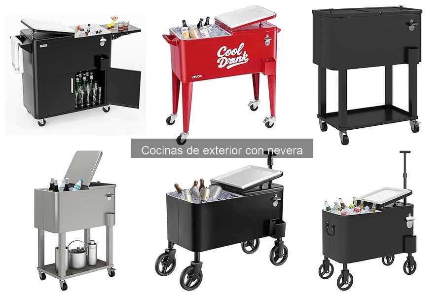 Mejores cocinas de exterior con nevera para espacios pequeños