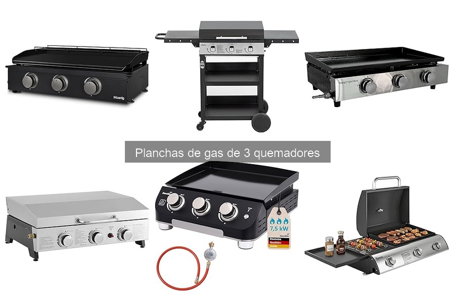 Mejores Planchas de Gas de 3 Quemadores: Comparativa 2023