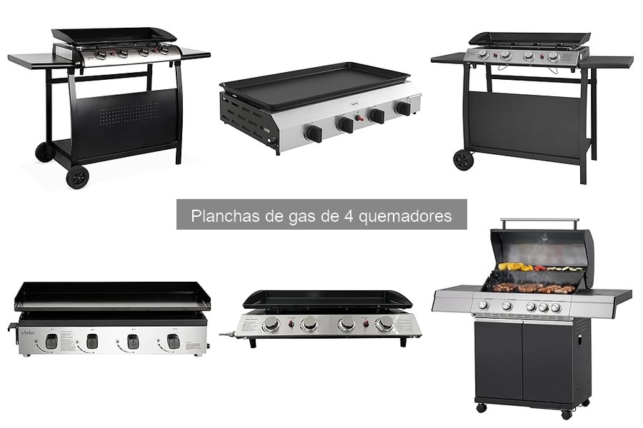 Mejores planchas de gas de 4 quemadores para camping