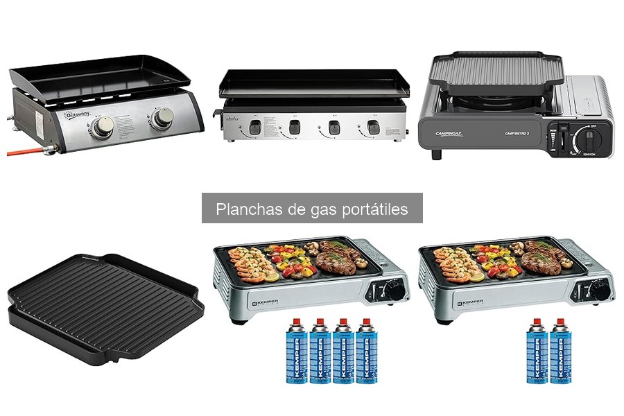 Mejores planchas de gas portátiles para camping - Comparativa