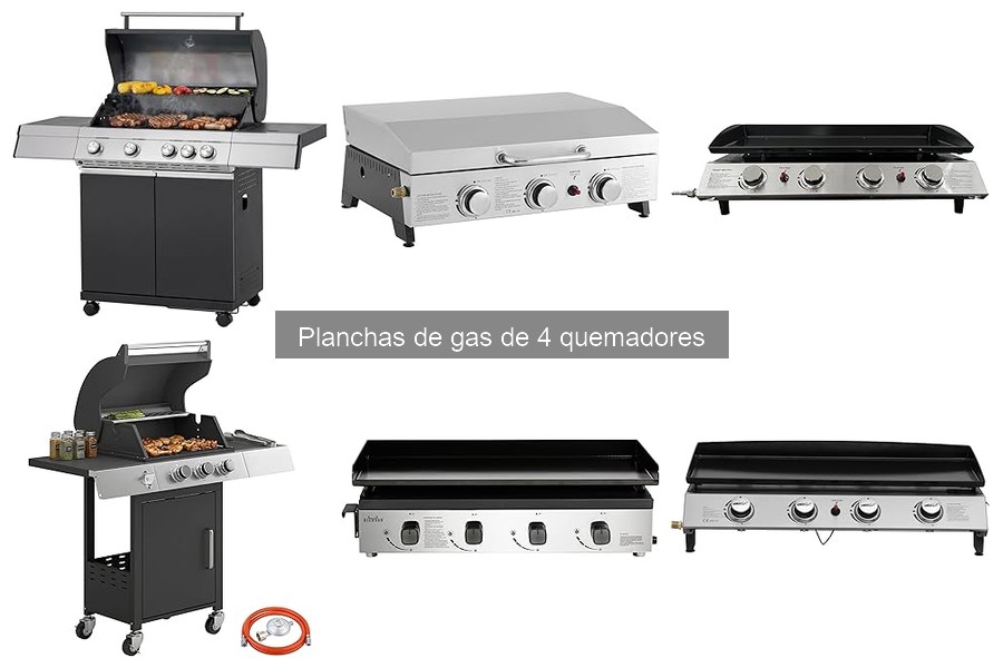 Mejores tiendas para comprar planchas de gas de 4 quemadores