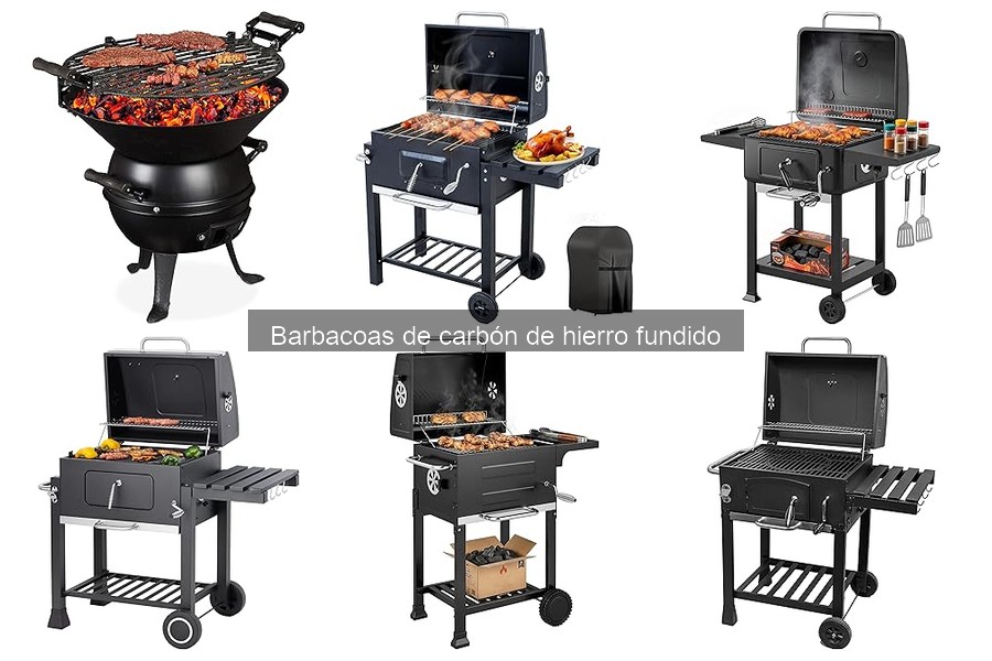 ¿Qué considerar al comprar una parrilla de carbón de hierro fundido?