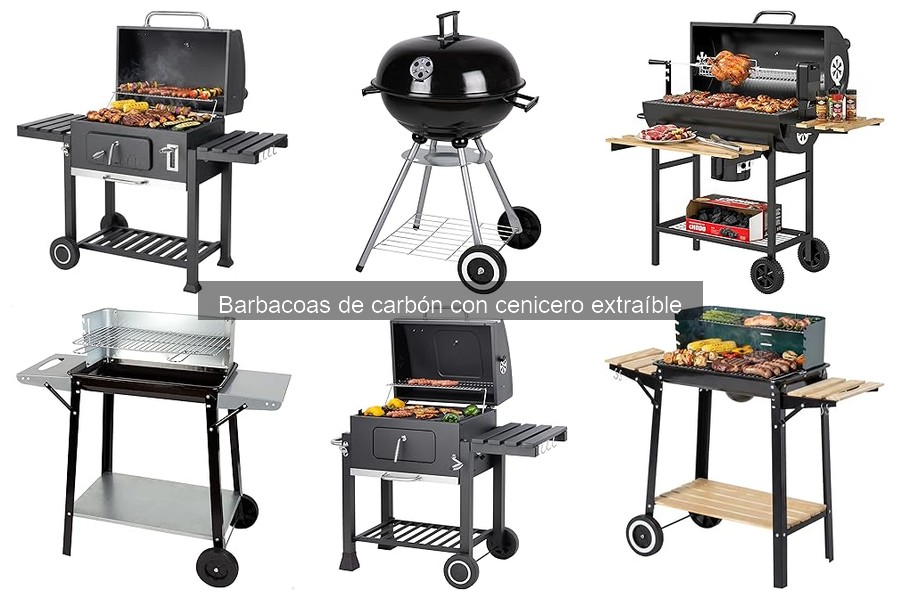 ¿Qué es una barbacoa de carbón con cenicero extraíble?
