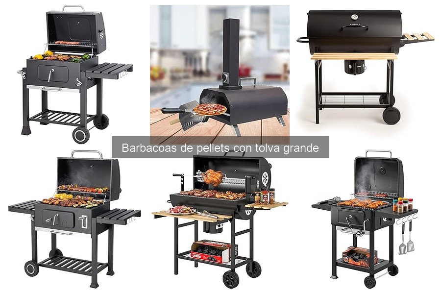¿Qué es una barbacoa de pellets con tolva grande?
