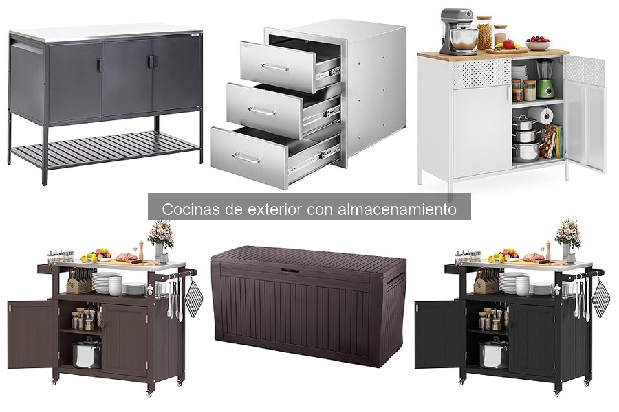 ¿Qué es una cocina de exterior con almacenamiento?