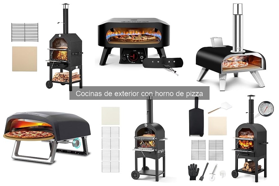 ¿Qué es una cocina de exterior con horno de pizza?