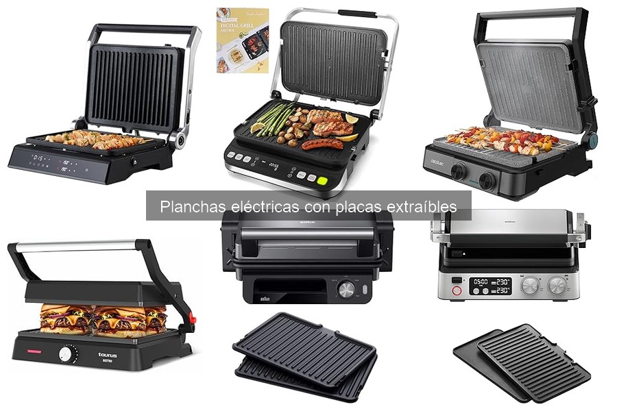 ¿Qué es una plancha eléctrica con placas extraíbles?