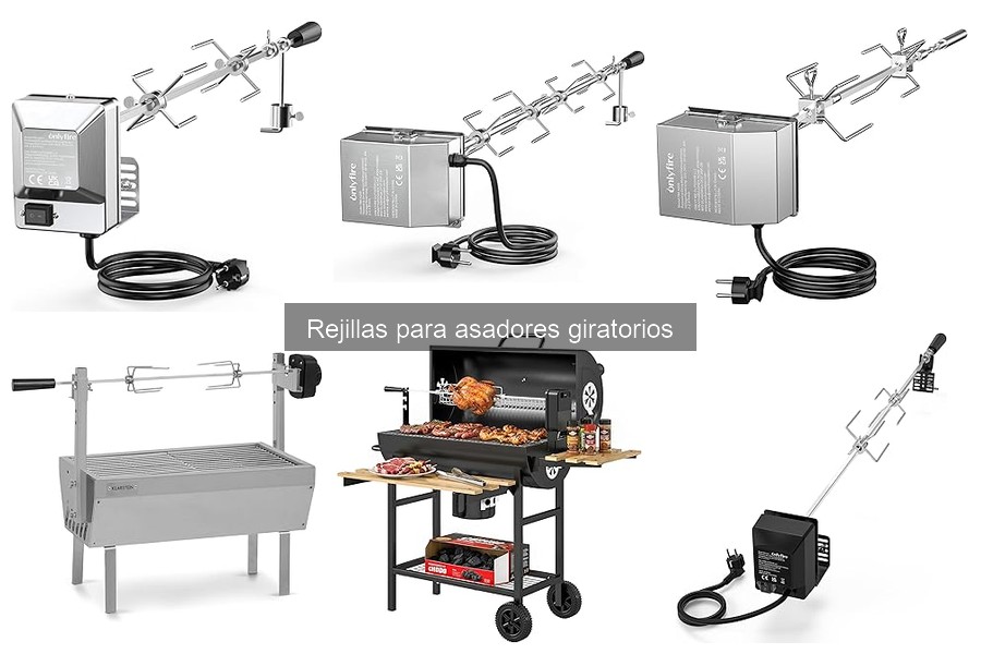 ¿Qué material es mejor para una rejilla de asador giratorio?