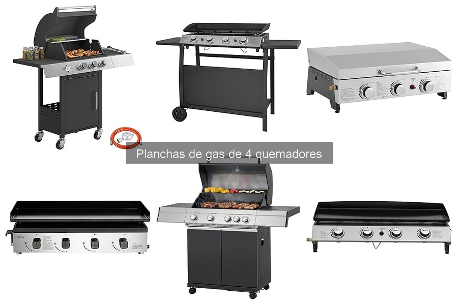 ¿Qué son las planchas de gas de 4 quemadores? Guía básica