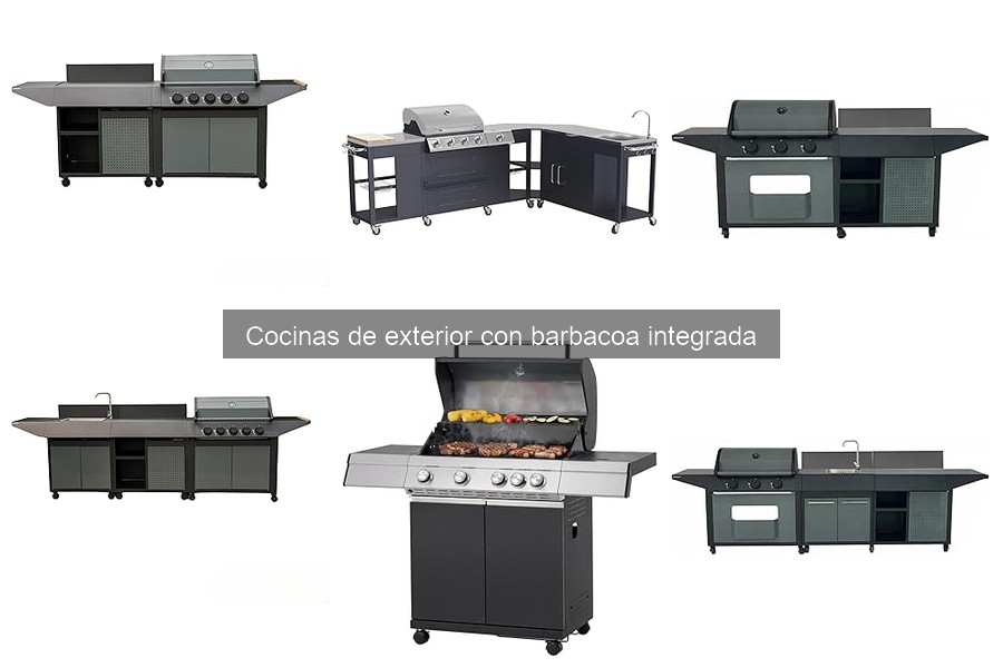 Tipos de cocinas de exterior con barbacoa integrada