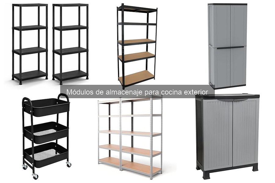 Tipos de módulos de almacenaje para cocina exterior