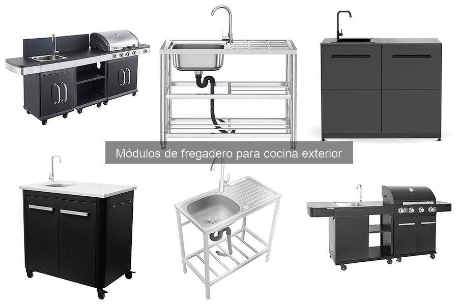 Tipos de módulos de fregadero para cocina exterior