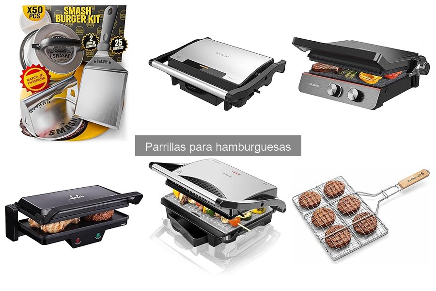 Tipos de parrillas para hamburguesas: eléctrica, carbón y gas