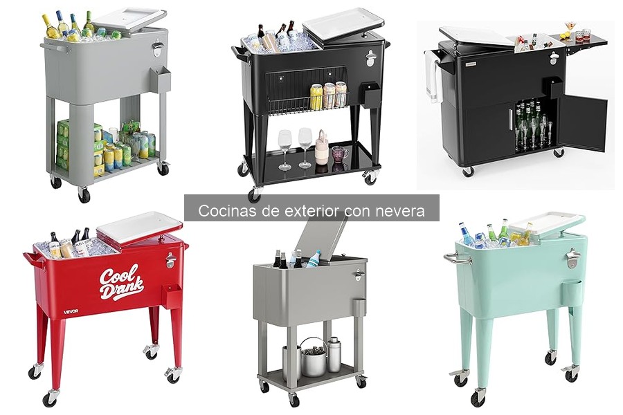 Ventajas de una cocina de exterior con nevera para tu patio